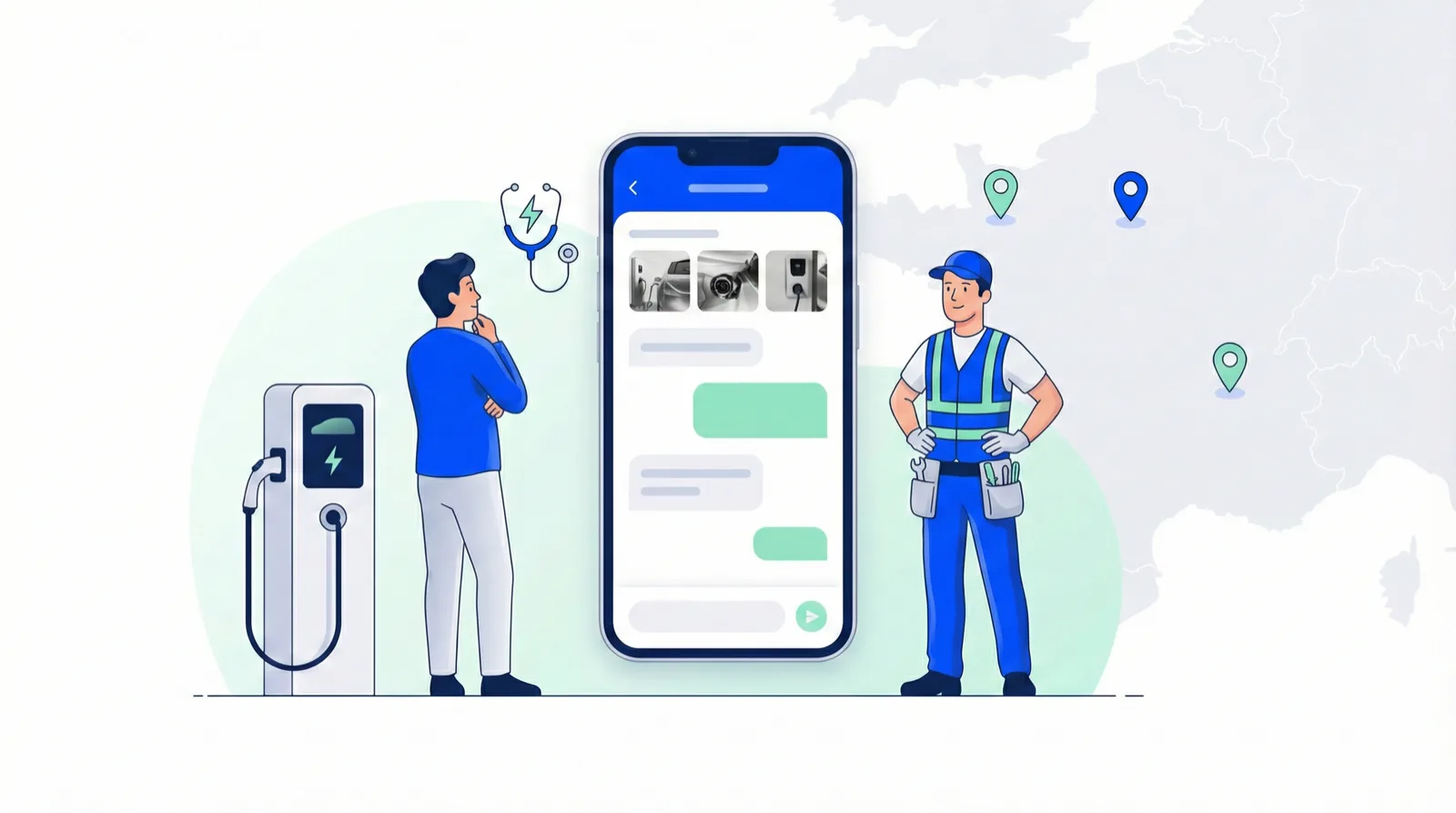 Étape 3 : coordination entre client et technicien jusqu'à la résolution